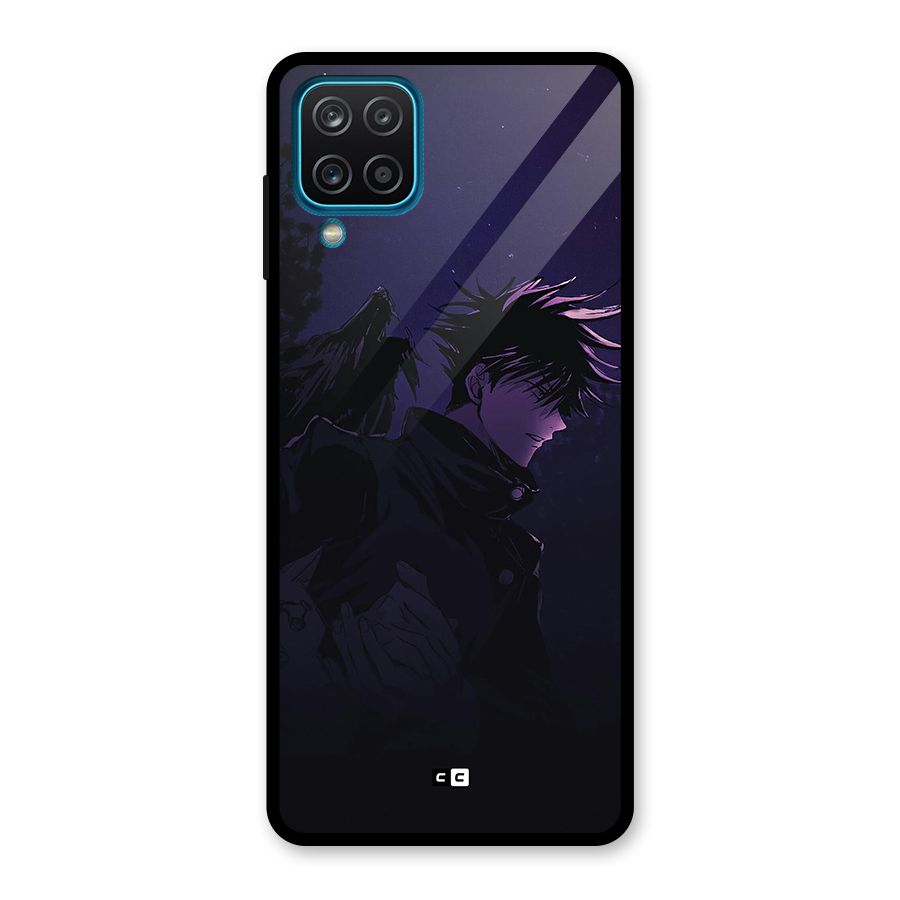 Fushiguro Demon Crows Glass Back Case for Galaxy A12