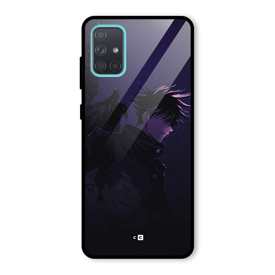 Fushiguro Demon Crows Glass Back Case for Galaxy A71