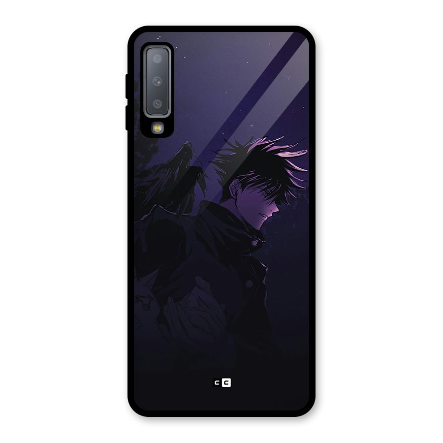 Fushiguro Demon Crows Glass Back Case for Galaxy A7 (2018)