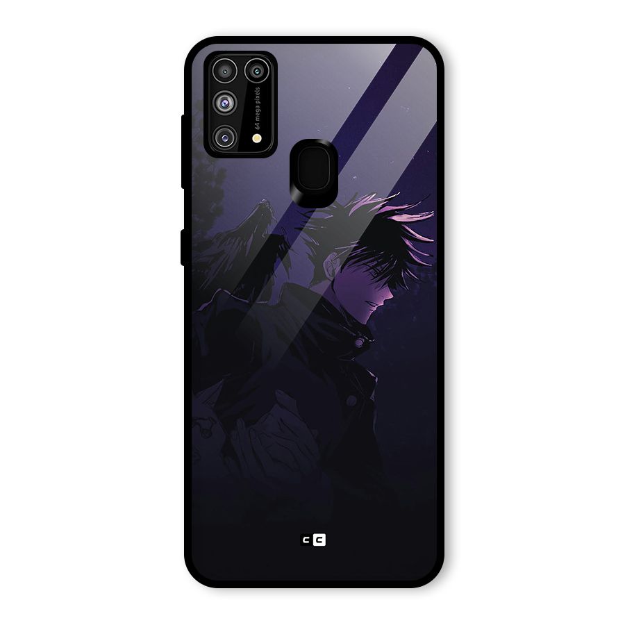 Fushiguro Demon Crows Glass Back Case for Galaxy F41