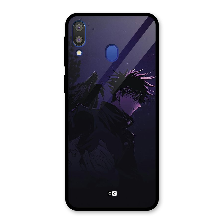 Fushiguro Demon Crows Glass Back Case for Galaxy M20