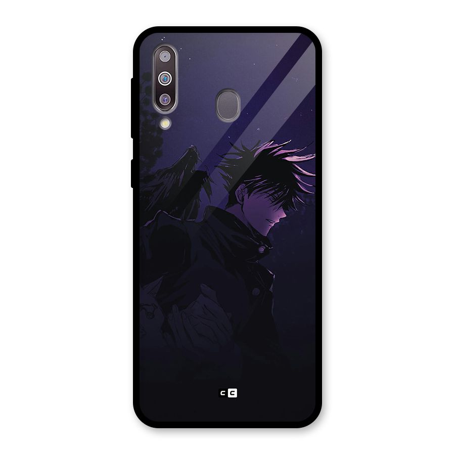Fushiguro Demon Crows Glass Back Case for Galaxy M30