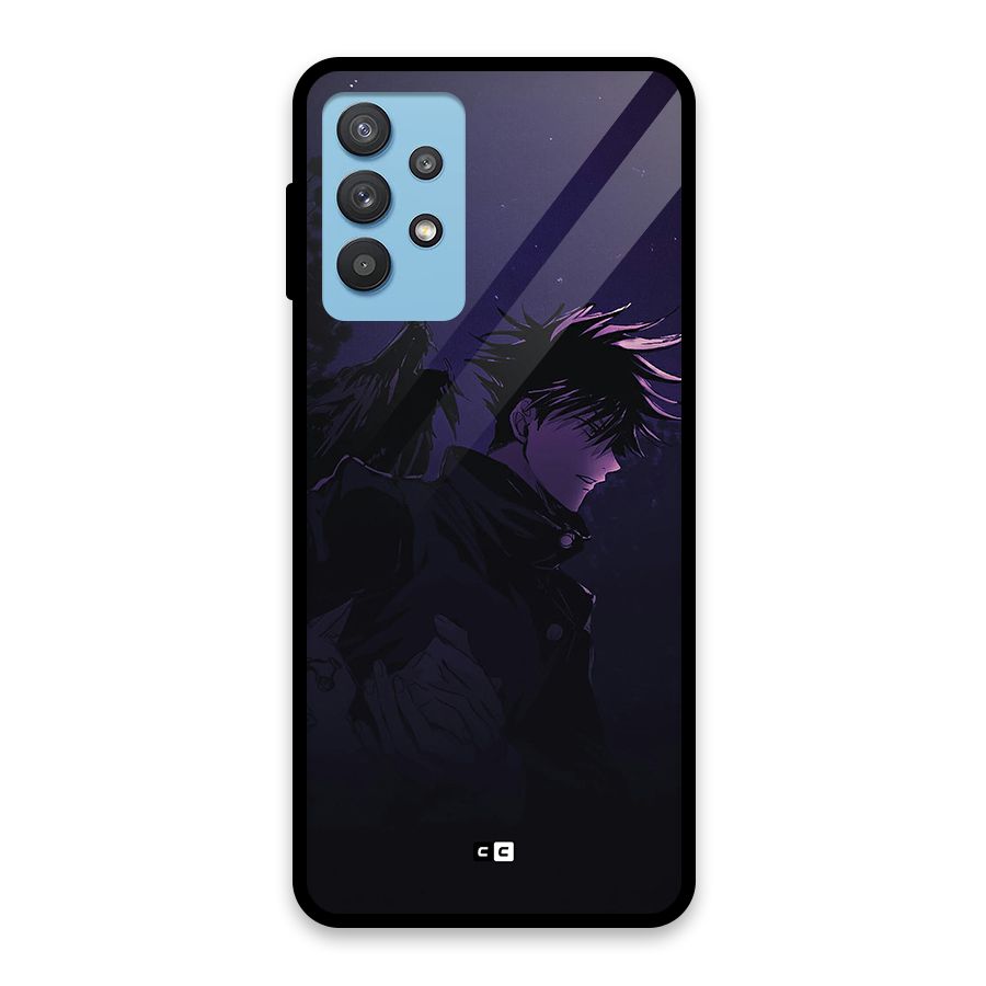 Fushiguro Demon Crows Glass Back Case for Galaxy M32 5G