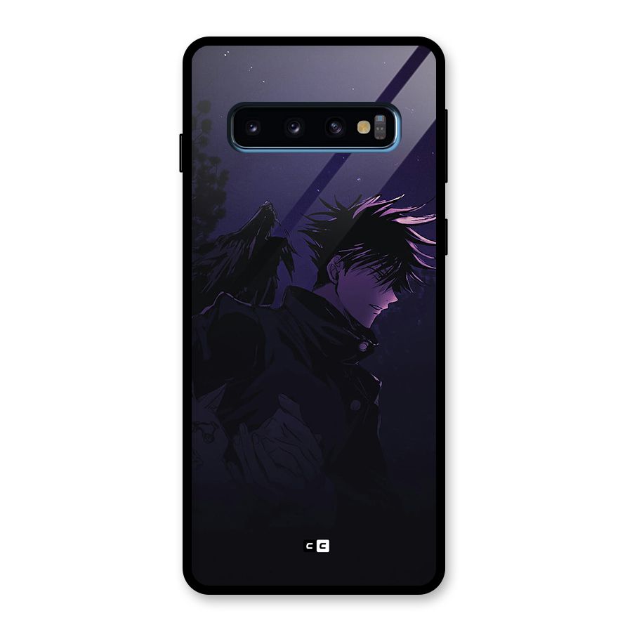 Fushiguro Demon Crows Glass Back Case for Galaxy S10