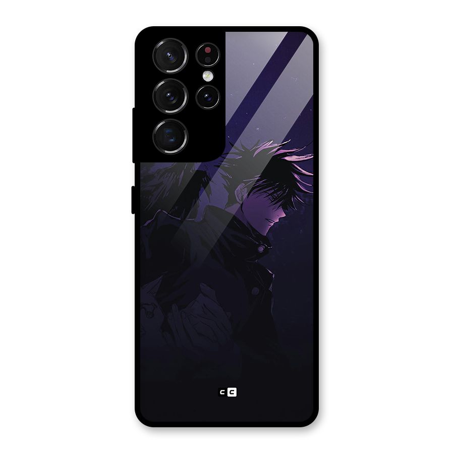 Fushiguro Demon Crows Glass Back Case for Galaxy S21 Ultra 5G
