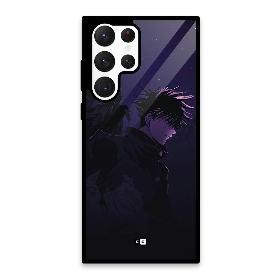 Fushiguro Demon Crows Glass Back Case for Galaxy S22 Ultra 5G