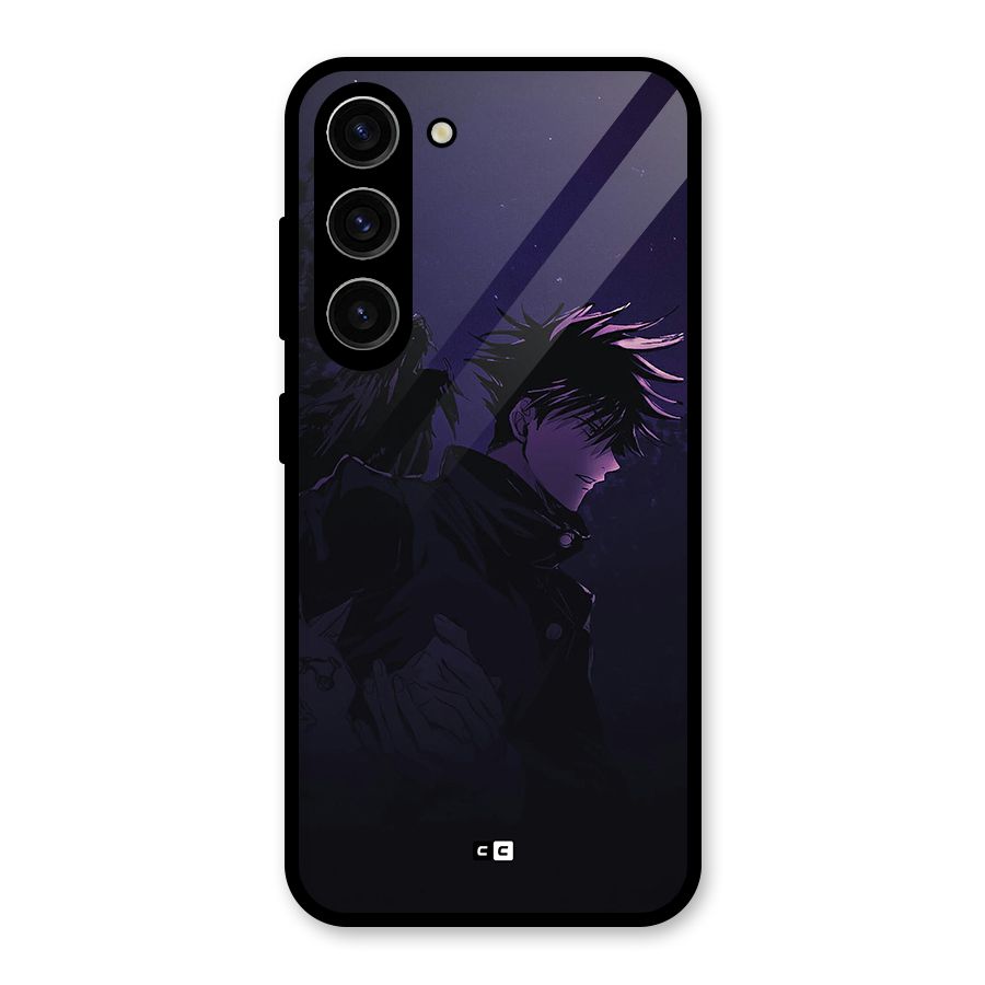 Fushiguro Demon Crows Glass Back Case for Galaxy S23
