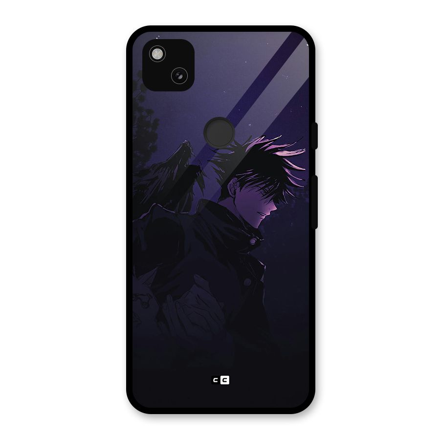 Fushiguro Demon Crows Glass Back Case for Google Pixel 4a