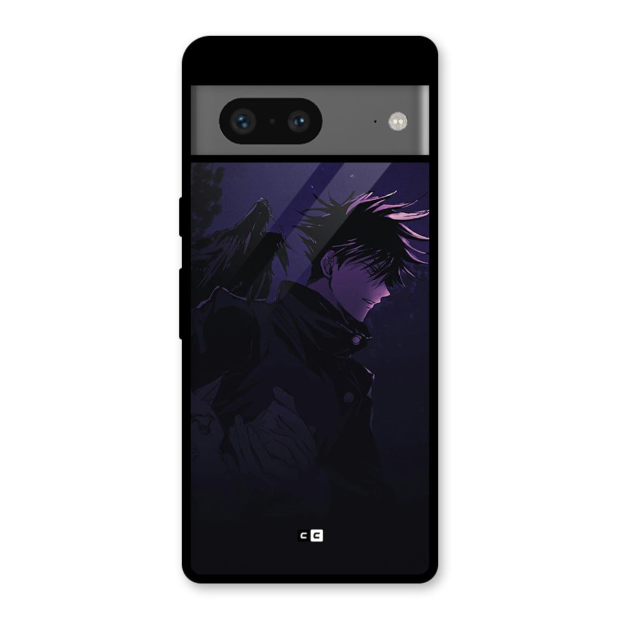Fushiguro Demon Crows Glass Back Case for Google Pixel 7