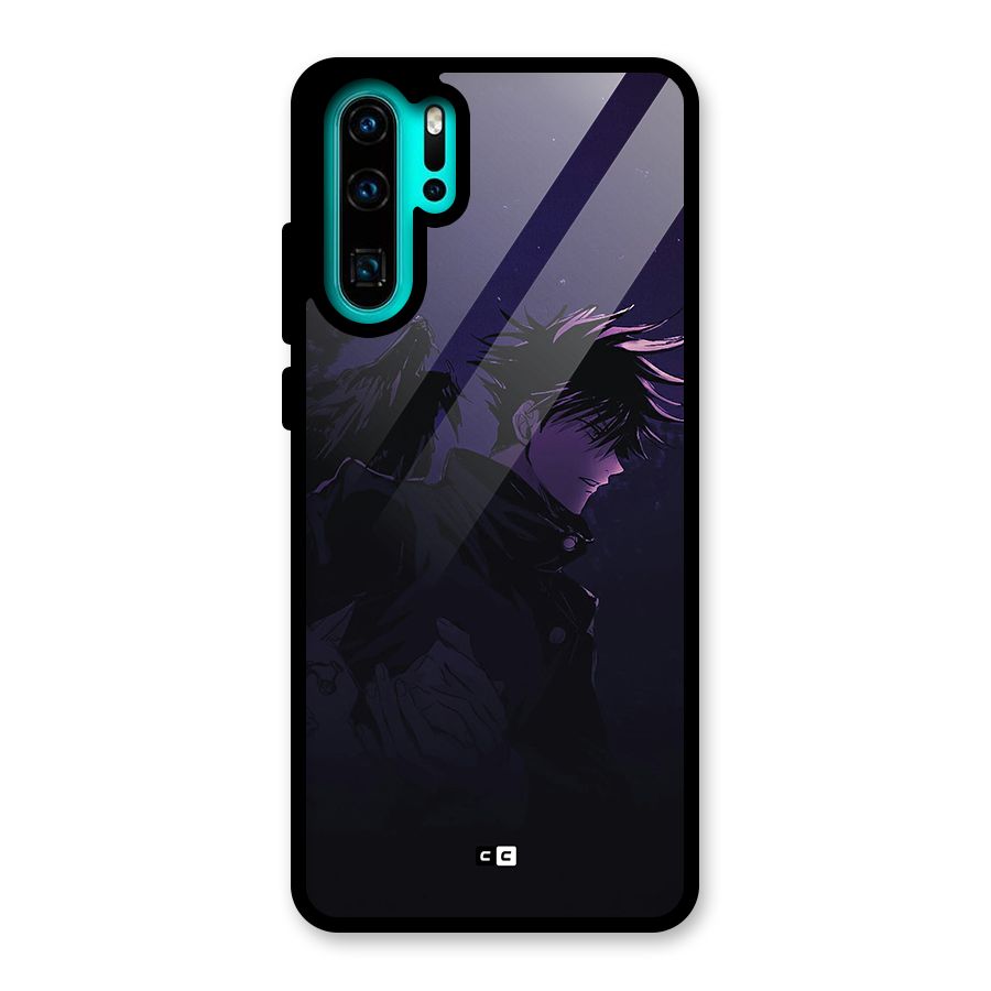 Fushiguro Demon Crows Glass Back Case for Huawei P30 Pro