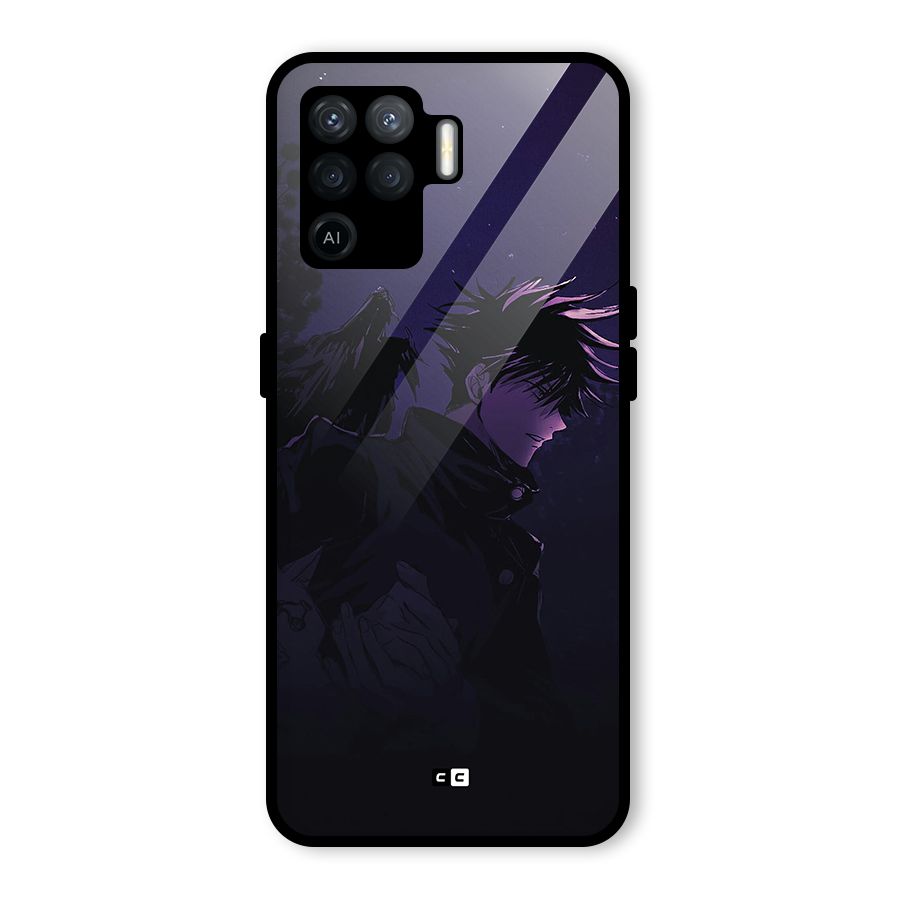 Fushiguro Demon Crows Glass Back Case for Oppo F19 Pro