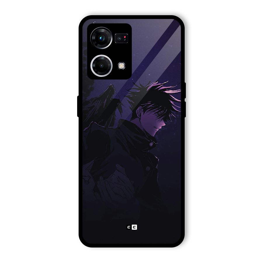 Fushiguro Demon Crows Glass Back Case for Oppo F21s Pro 4G