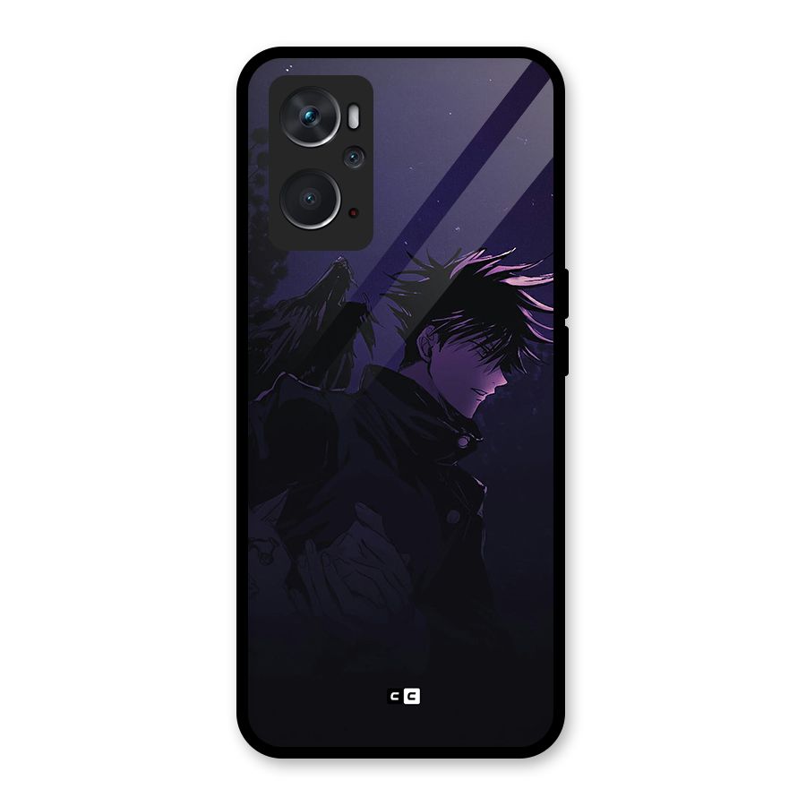 Fushiguro Demon Crows Glass Back Case for Oppo K10 4G