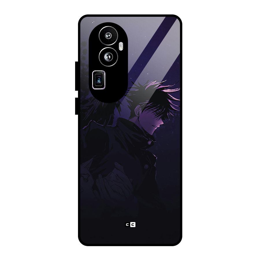Fushiguro Demon Crows Glass Back Case for Oppo Reno10 Pro Plus
