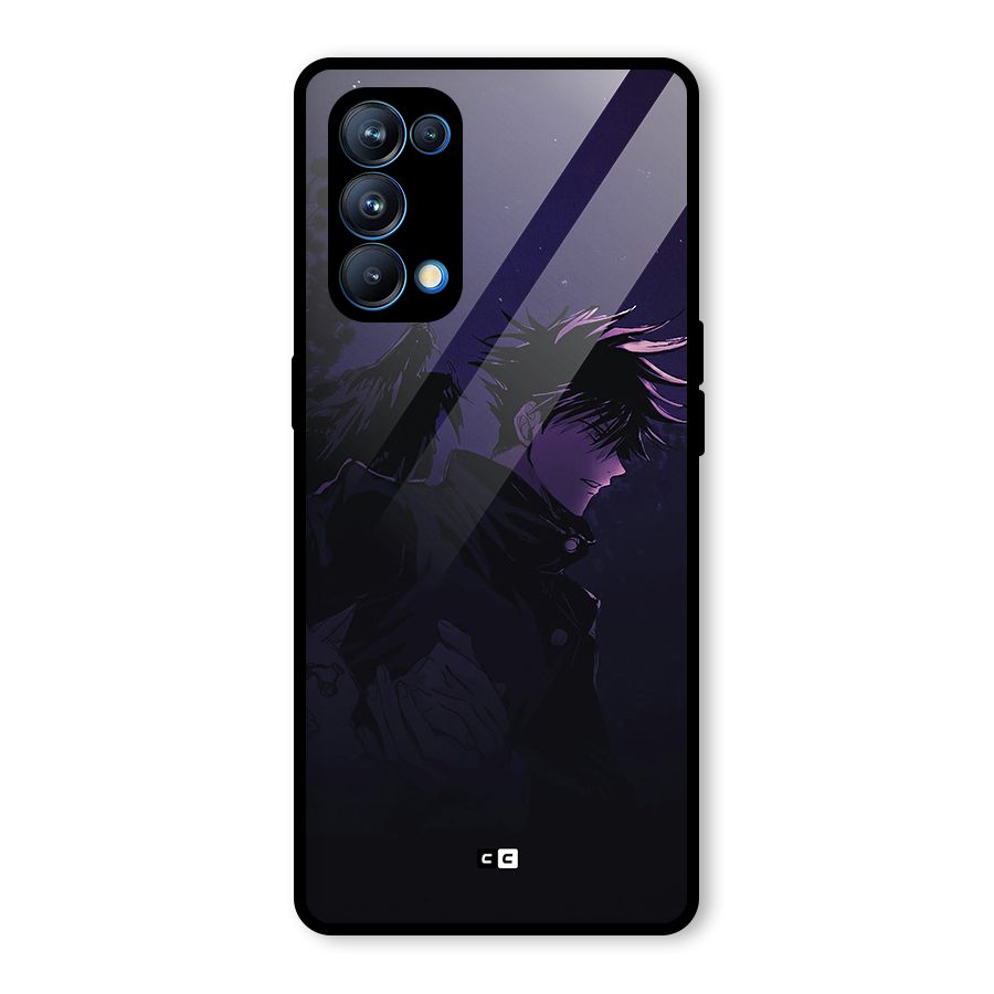 Fushiguro Demon Crows Glass Back Case for Oppo Reno5 Pro 5G