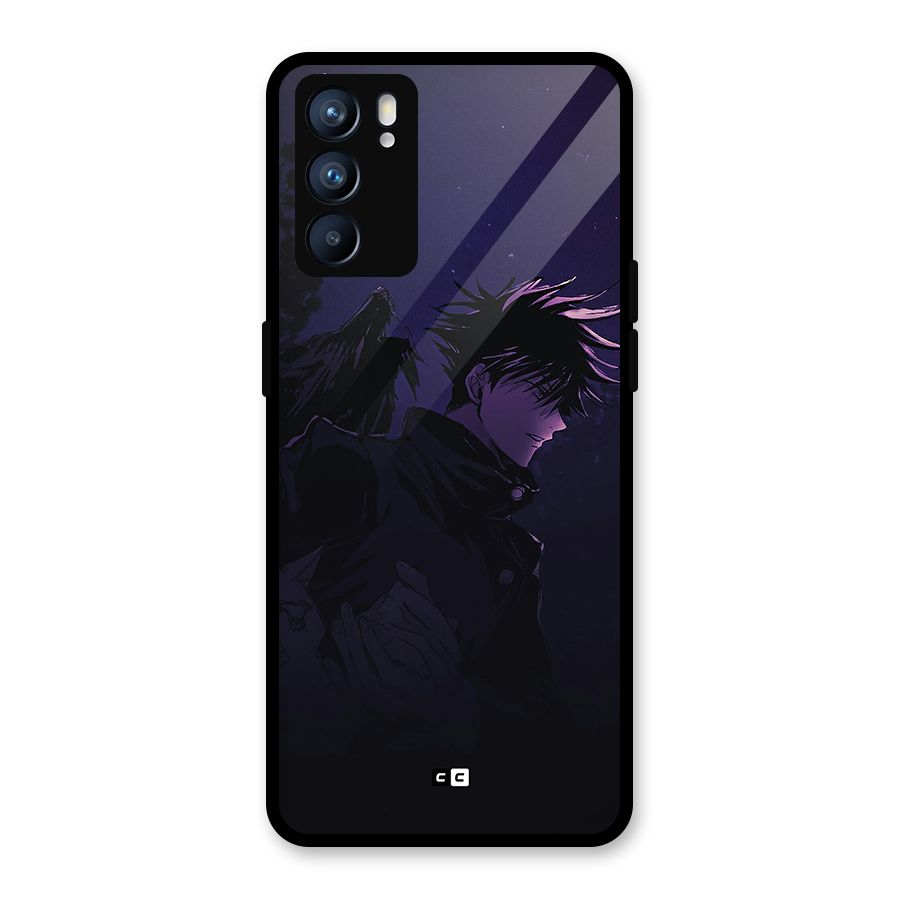 Fushiguro Demon Crows Glass Back Case for Oppo Reno6 5G