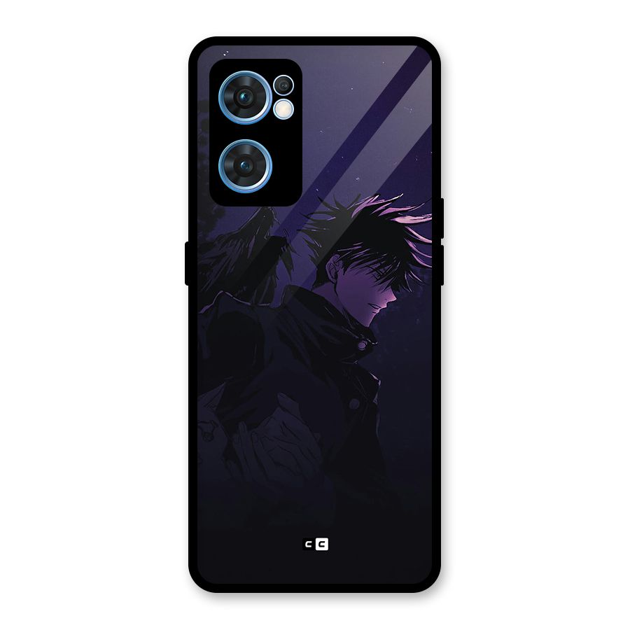 Fushiguro Demon Crows Glass Back Case for Oppo Reno7 5G