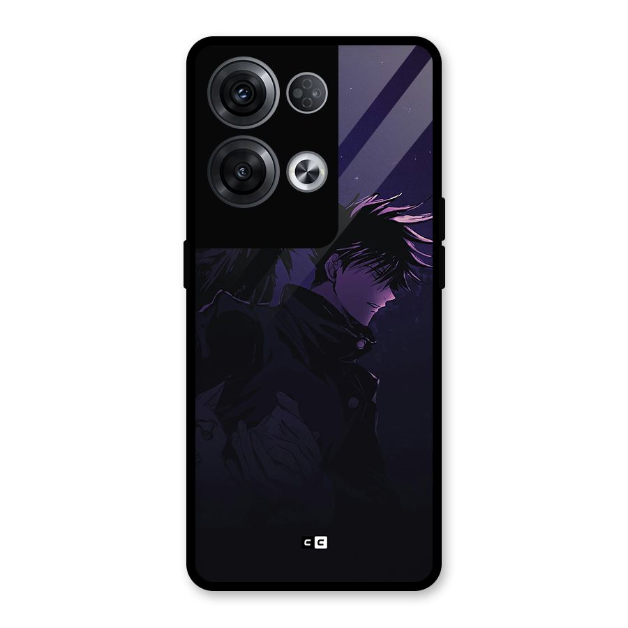 Fushiguro Demon Crows Glass Back Case for Oppo Reno8 Pro 5G