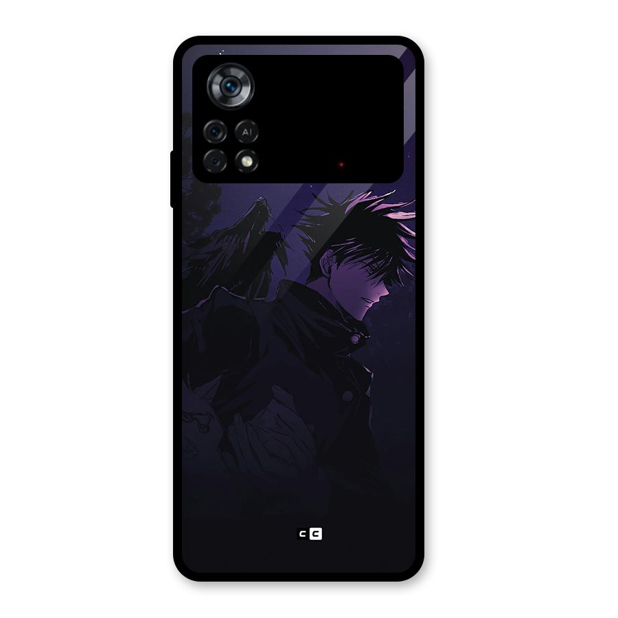 Fushiguro Demon Crows Glass Back Case for Poco X4 Pro 5G