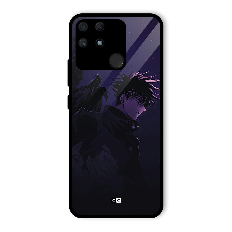 Fushiguro Demon Crows Glass Back Case for Realme Narzo 50A