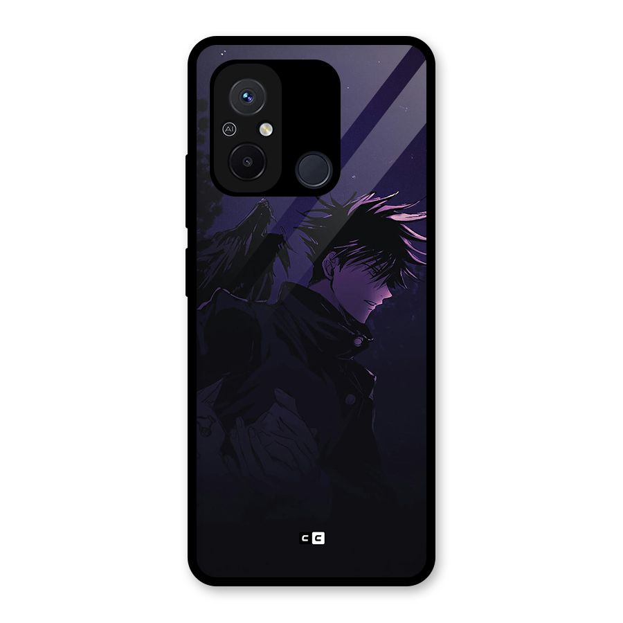 Fushiguro Demon Crows Glass Back Case for Redmi 12C