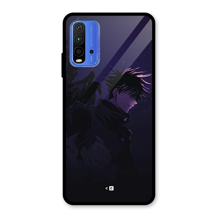 Fushiguro Demon Crows Glass Back Case for Redmi 9 Power