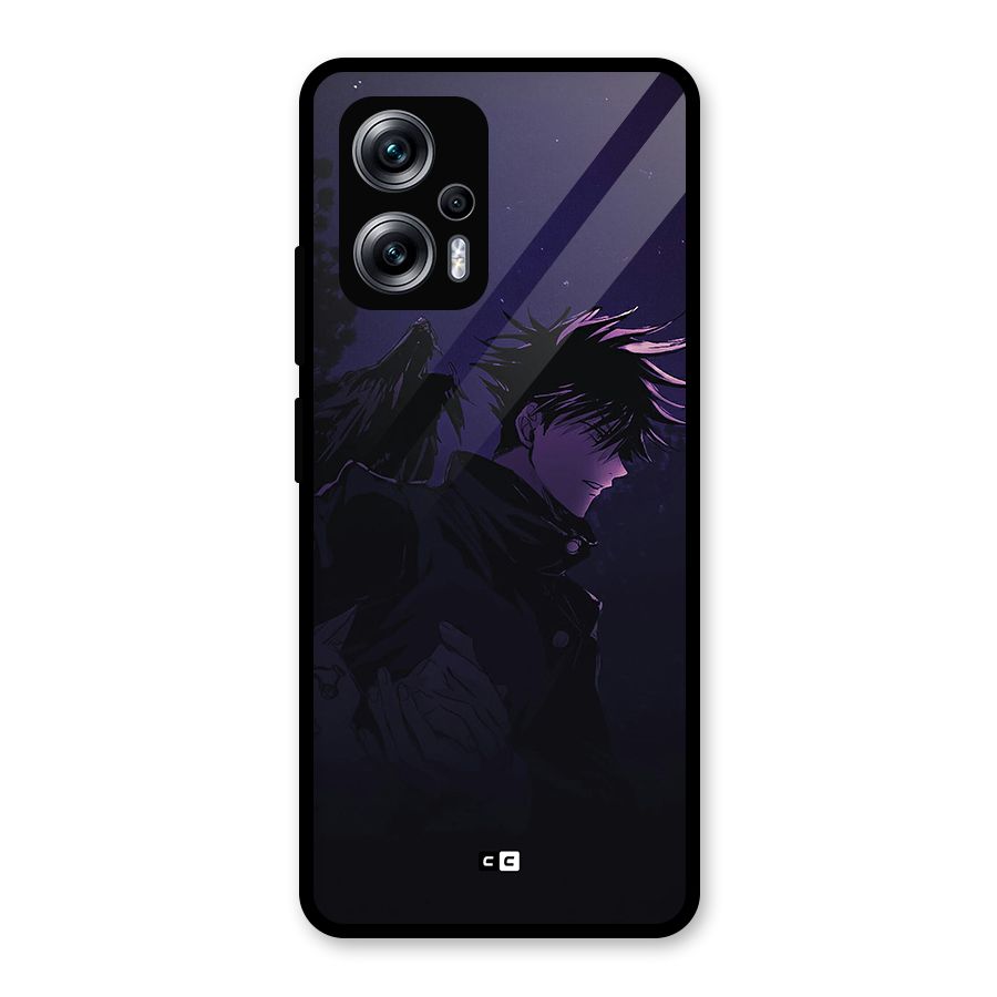 Fushiguro Demon Crows Glass Back Case for Redmi K50i