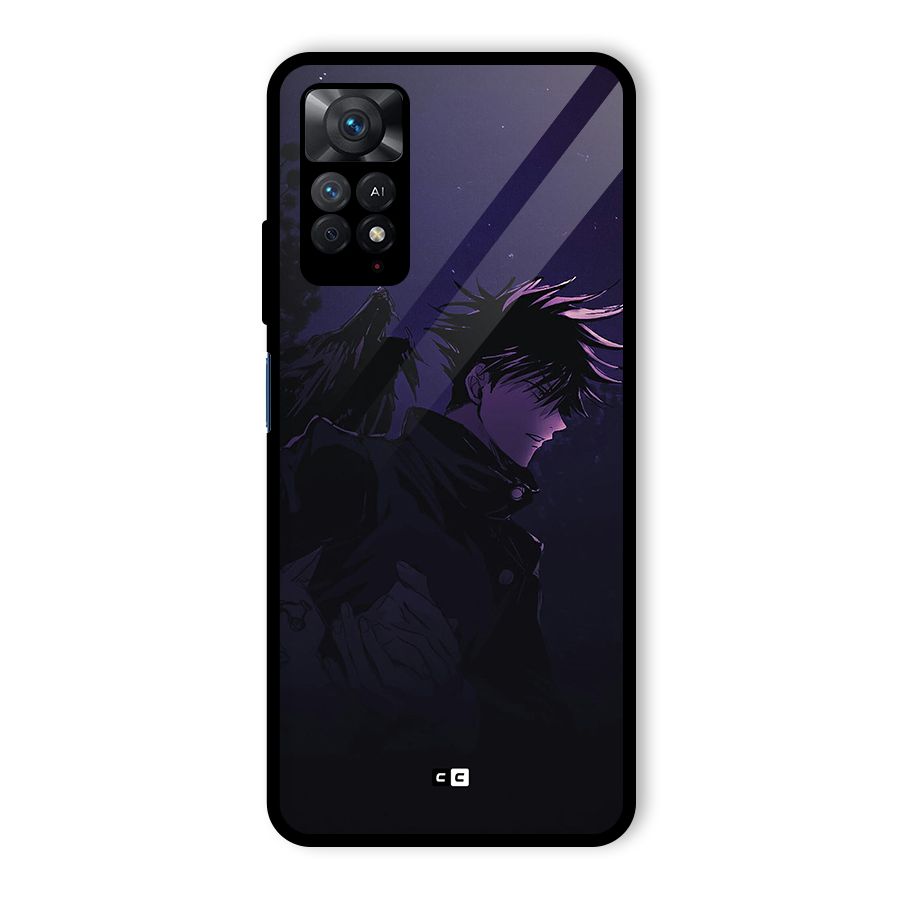 Fushiguro Demon Crows Glass Back Case for Redmi Note 11 Pro