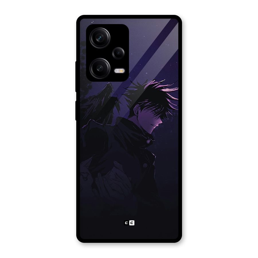 Fushiguro Demon Crows Glass Back Case for Redmi Note 12 Pro