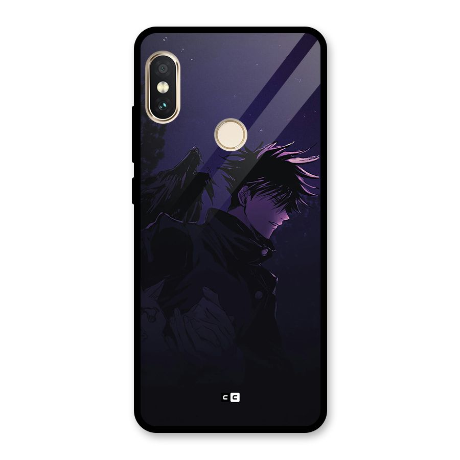Fushiguro Demon Crows Glass Back Case for Redmi Note 5 Pro