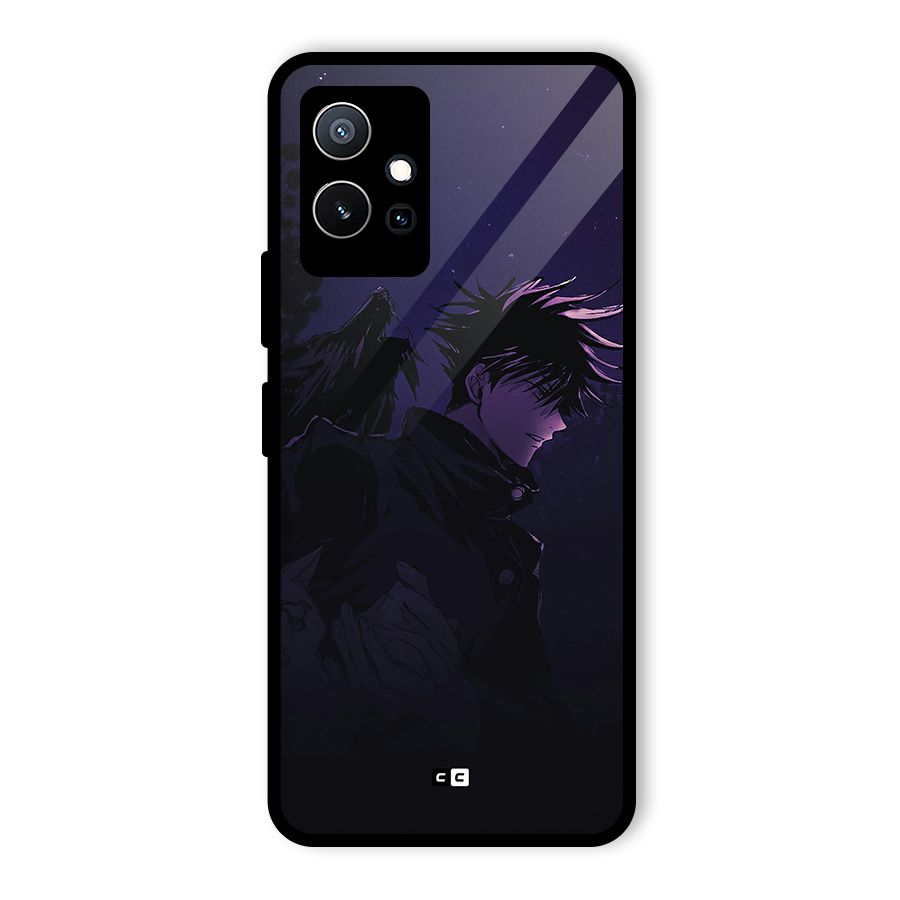 Fushiguro Demon Crows Glass Back Case for Vivo T1 5G