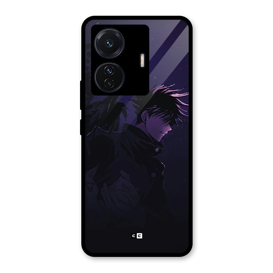 Fushiguro Demon Crows Glass Back Case for Vivo T1 Pro