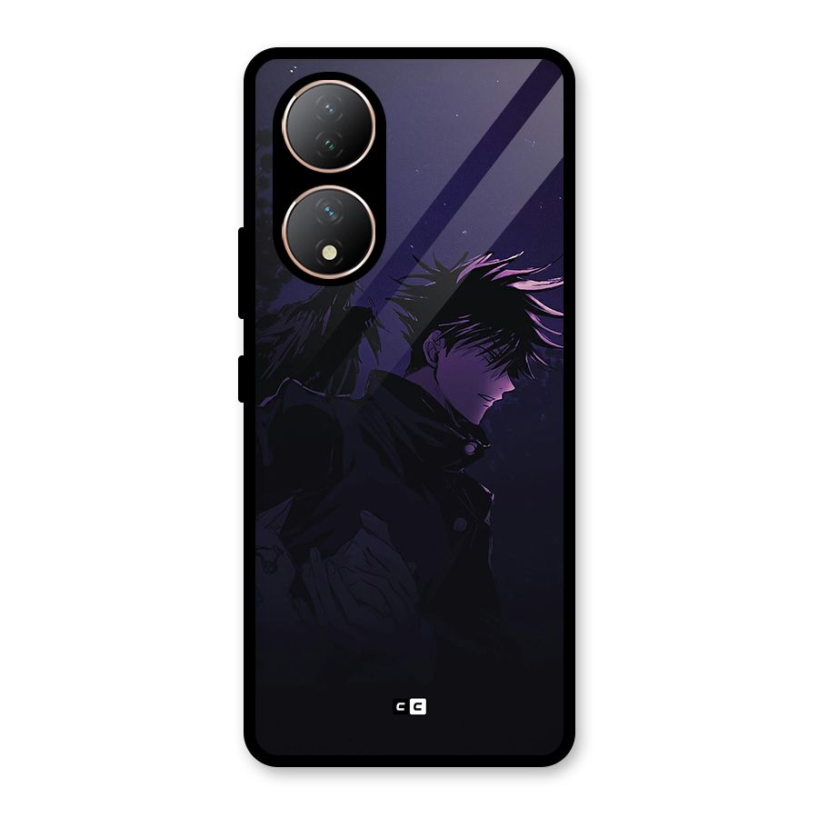 Fushiguro Demon Crows Glass Back Case for Vivo T2