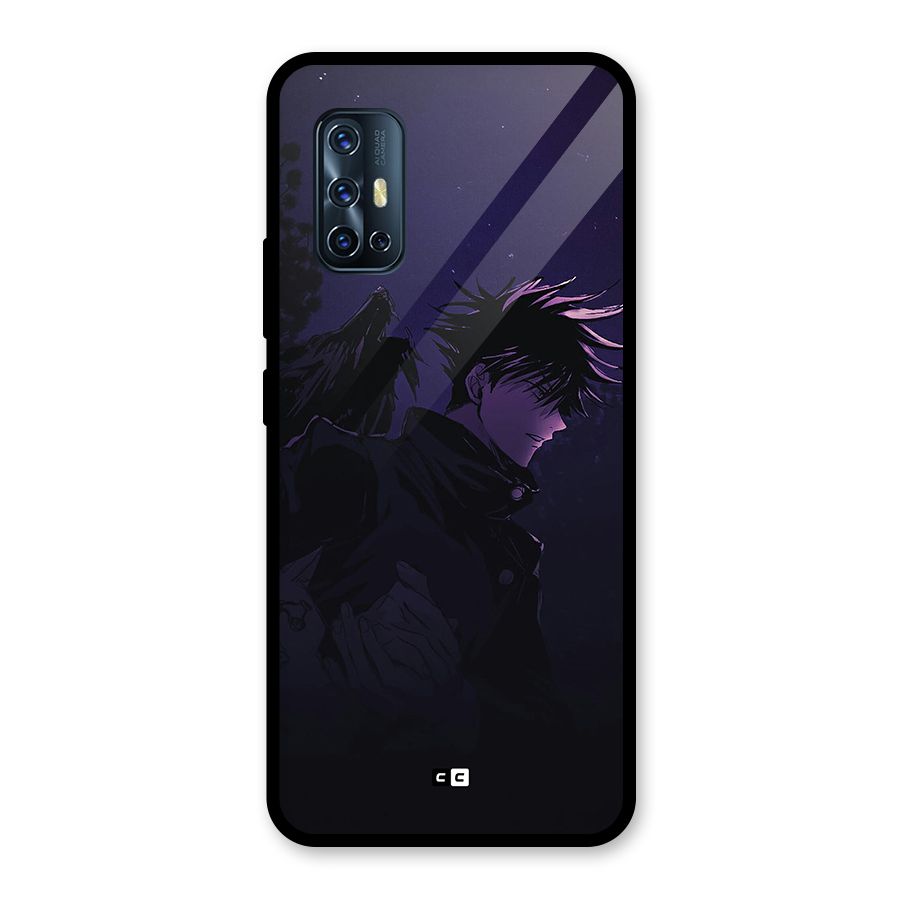 Fushiguro Demon Crows Glass Back Case for Vivo V17