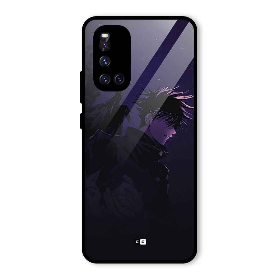 Fushiguro Demon Crows Glass Back Case for Vivo V19