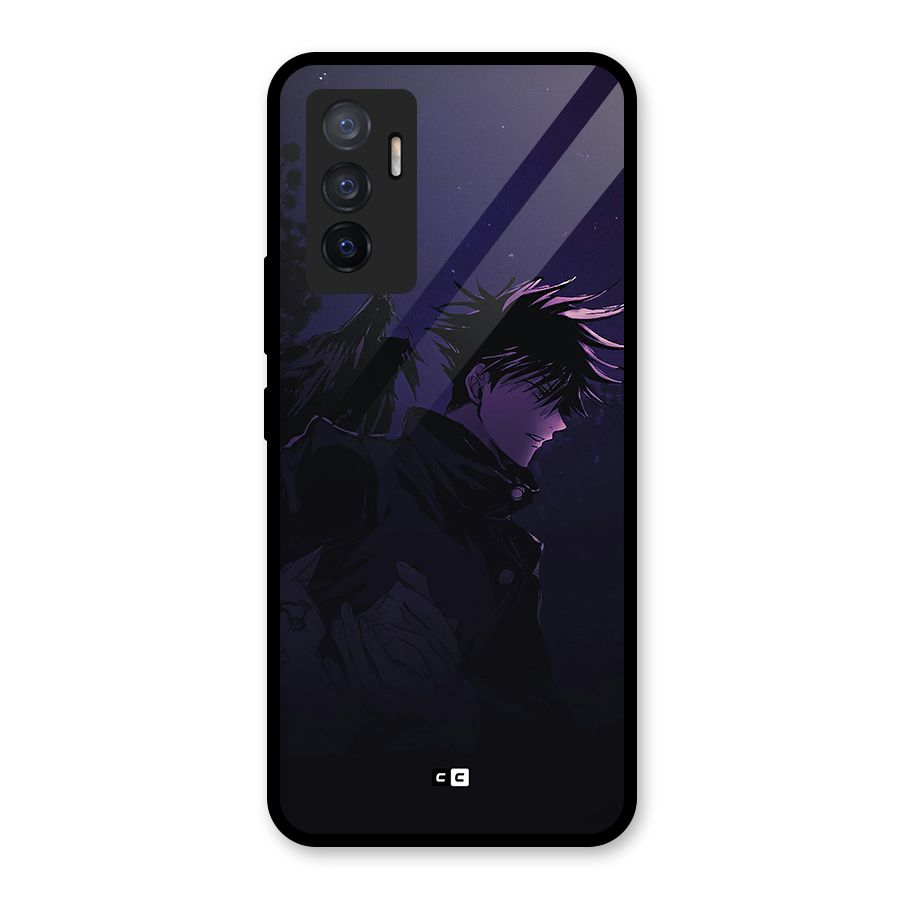 Fushiguro Demon Crows Glass Back Case for Vivo V23e