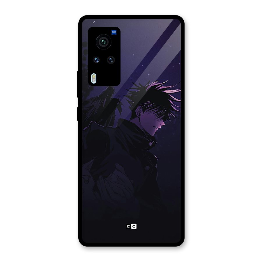 Fushiguro Demon Crows Glass Back Case for Vivo X60 Pro
