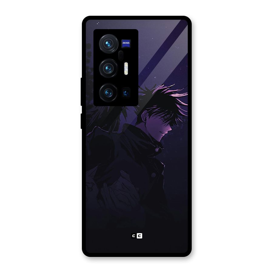 Fushiguro Demon Crows Glass Back Case for Vivo X70 Pro Plus