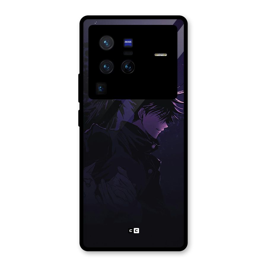 Fushiguro Demon Crows Glass Back Case for Vivo X80 Pro