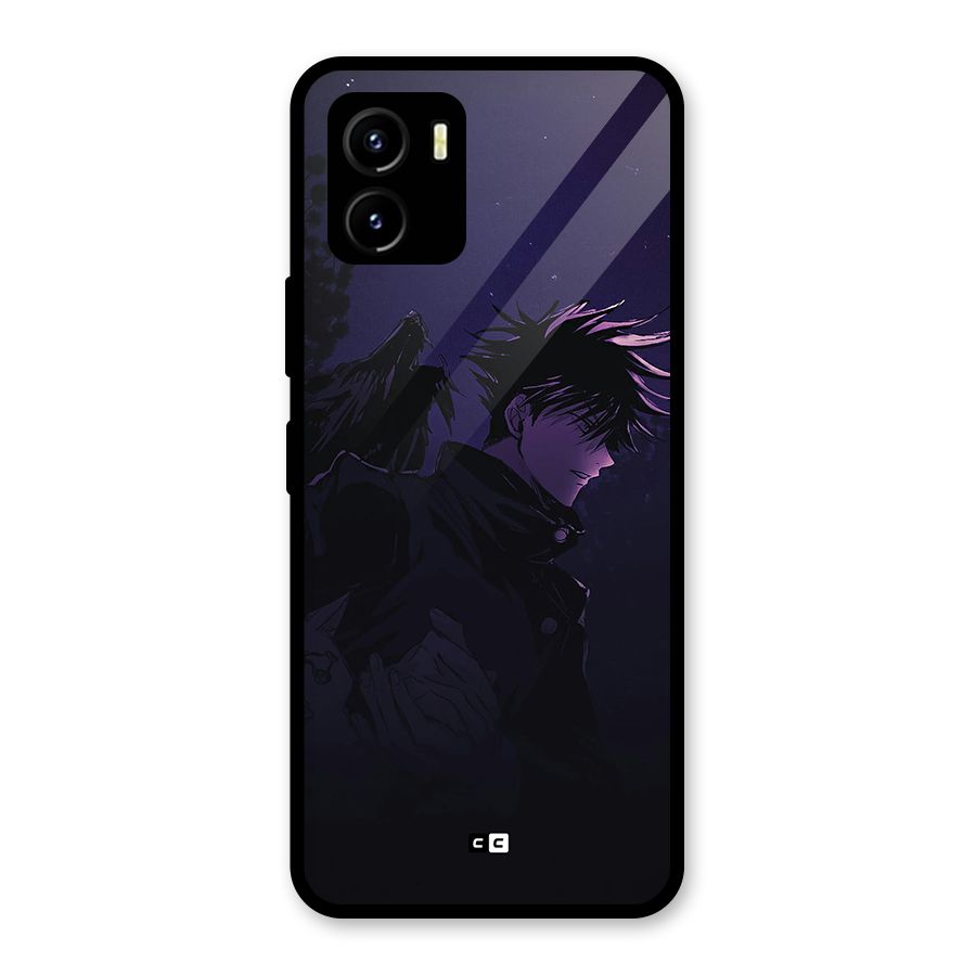 Fushiguro Demon Crows Glass Back Case for Vivo Y15s