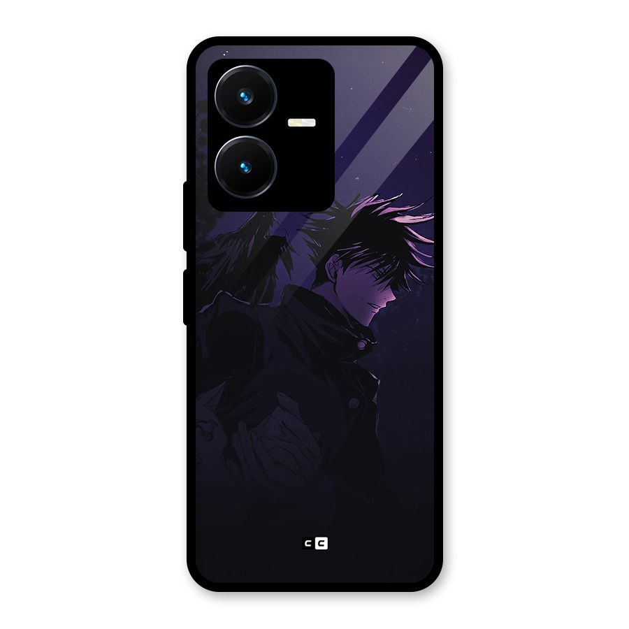 Fushiguro Demon Crows Glass Back Case for Vivo Y22s