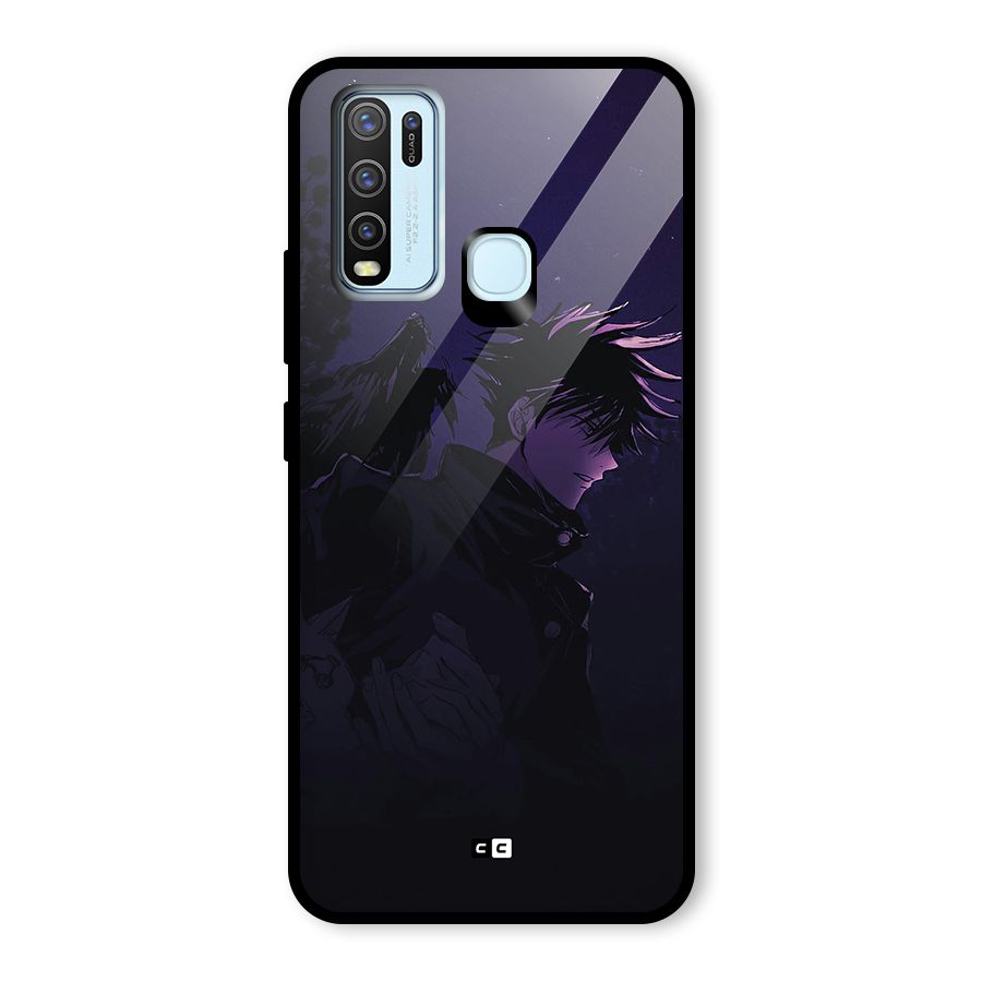 Fushiguro Demon Crows Glass Back Case for Vivo Y30