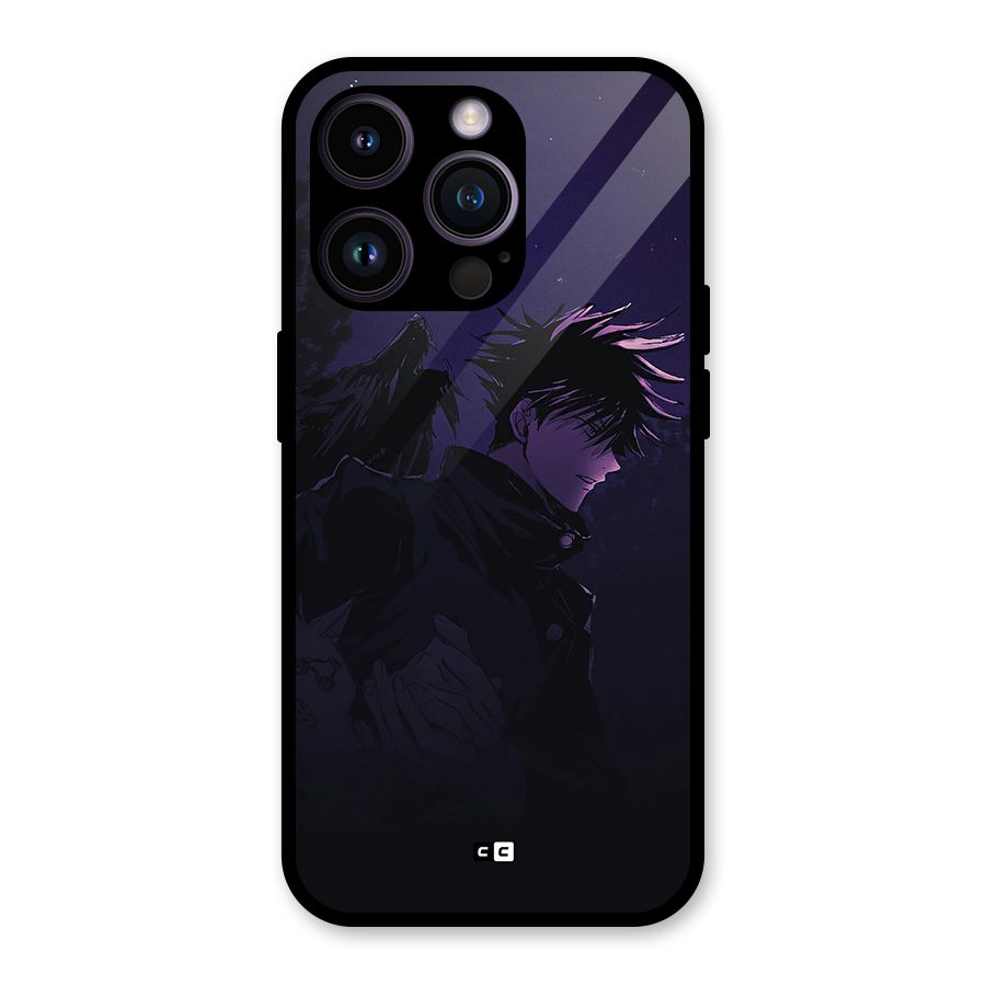 Fushiguro Demon Crows Glass Back Case for iPhone 14 Pro