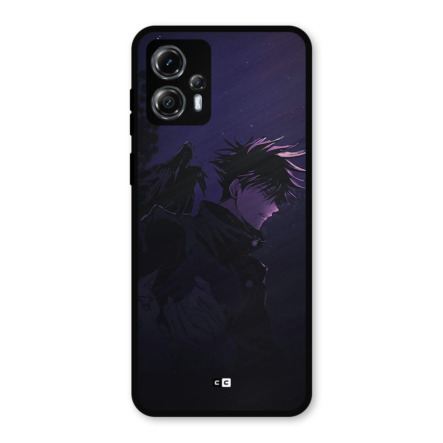 Fushiguro Demon Crows Metal Back Case for Moto G13