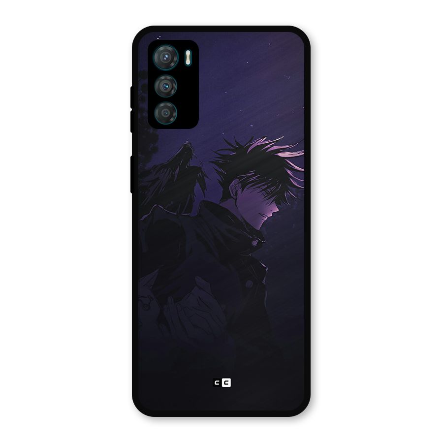 Fushiguro Demon Crows Metal Back Case for Moto G42