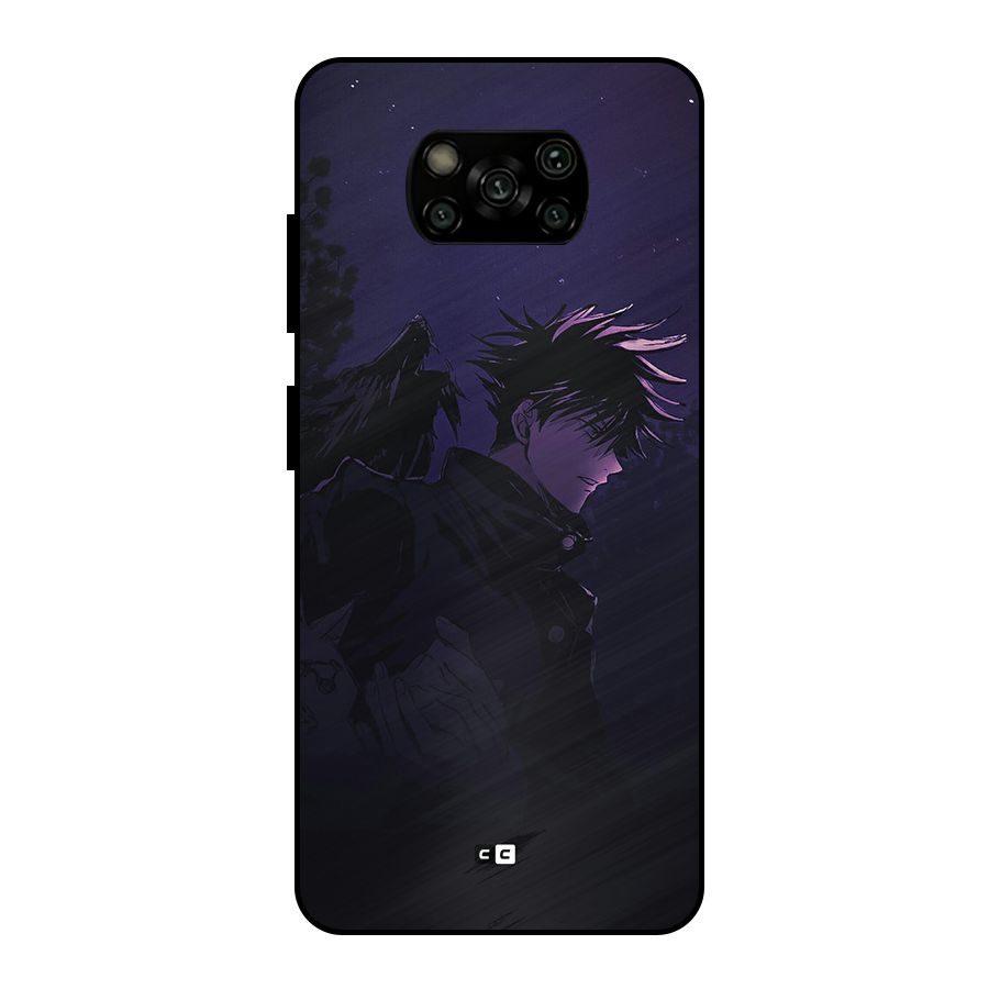 Fushiguro Demon Crows Metal Back Case for Poco X3