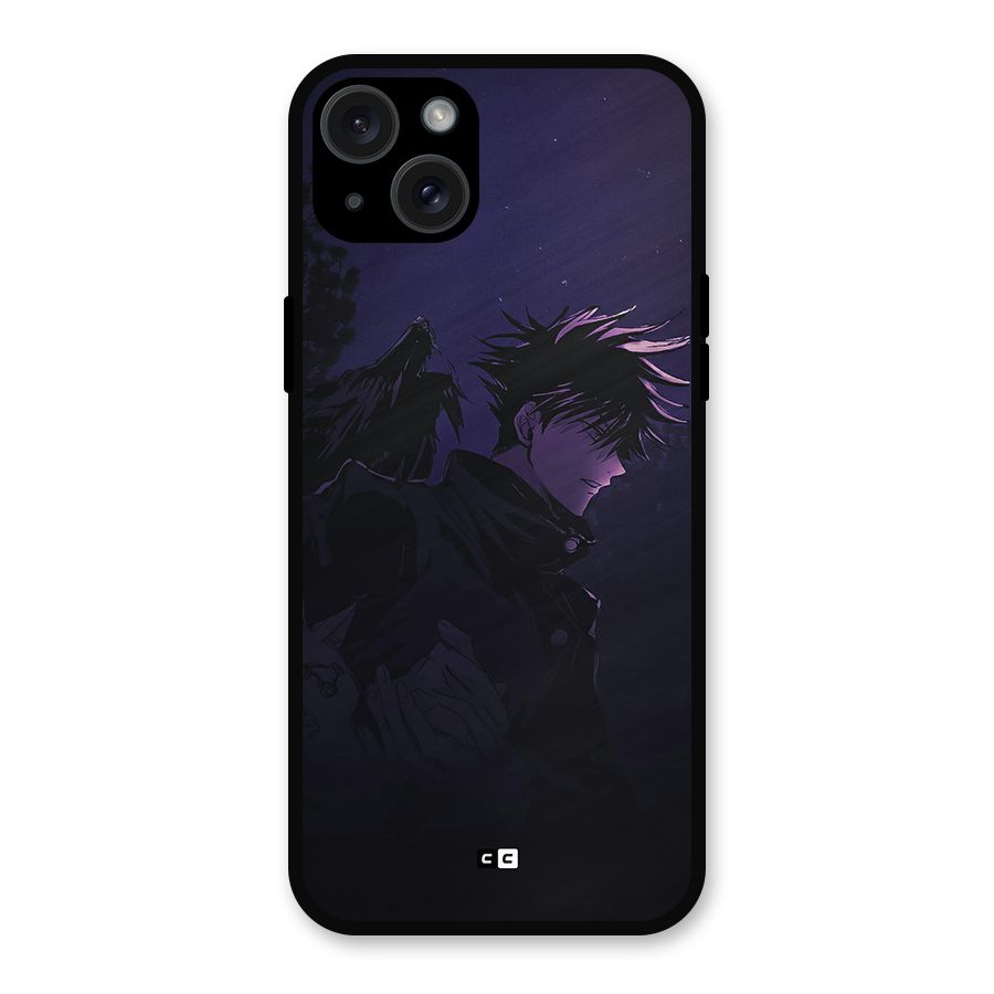 Fushiguro Demon Crows Metal Back Case for iPhone 15 Plus