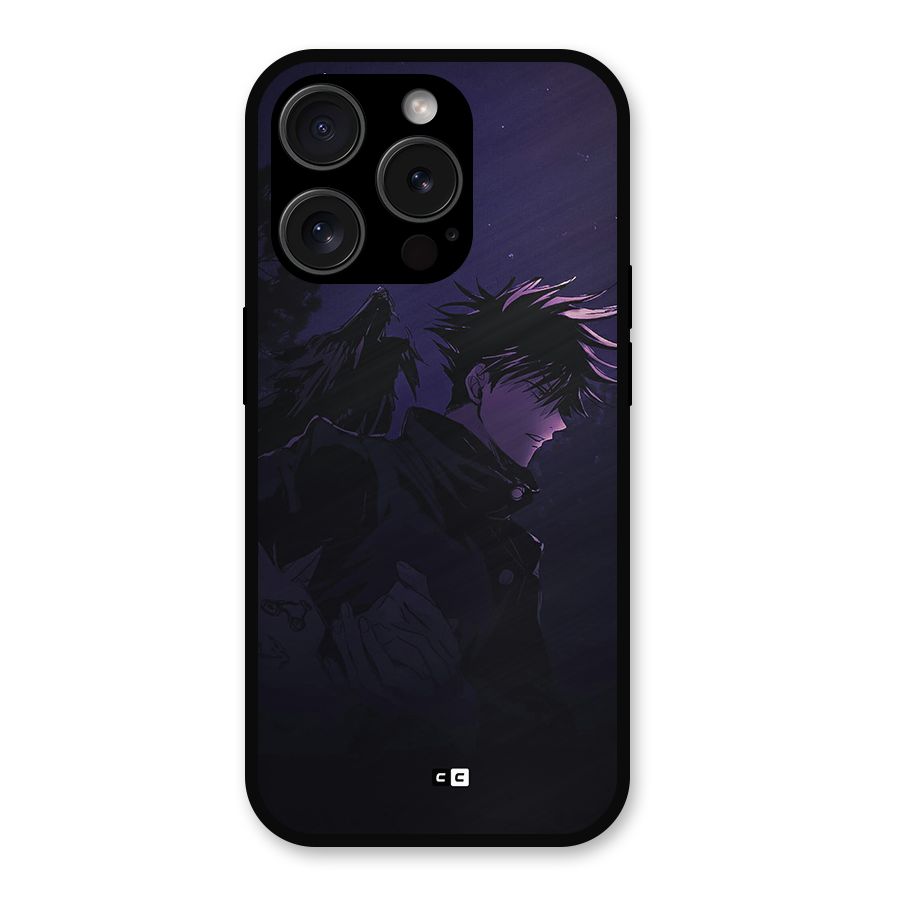 Fushiguro Demon Crows Metal Back Case for iPhone 15 Pro