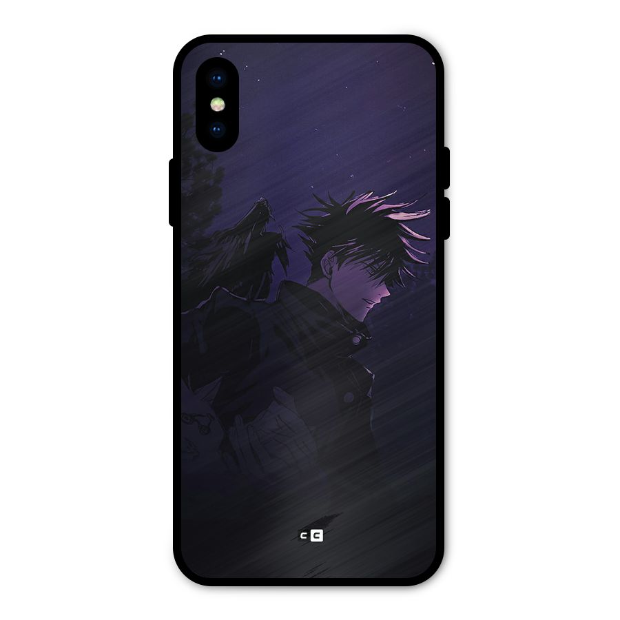 Fushiguro Demon Crows Metal Back Case for iPhone XS