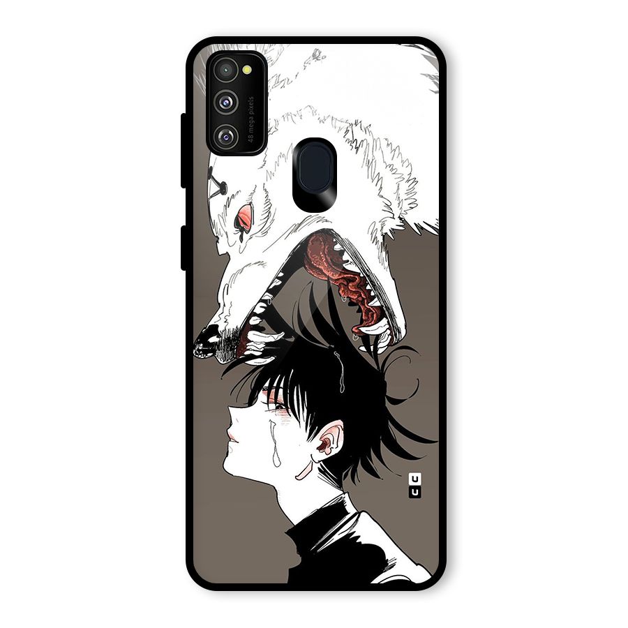 Fushiguro Demon Dog Glass Back Case for Galaxy M30s